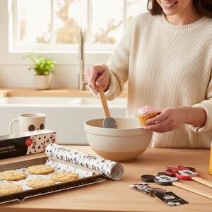 Disney Mickey & Minnie Kitchen Baking Bundle  Spatulas, Magnetic Bag Clips